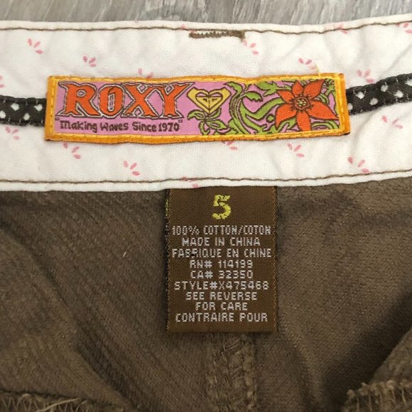 Roxy Corduroy Skirt Brown Size 5 Ribbon Belt - Picture 3 of 5